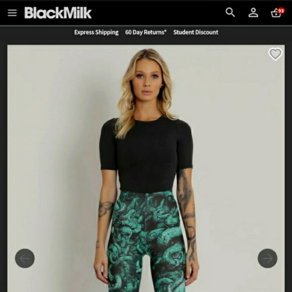 👾 BLACKMILK - "From Below" High Waisted MF Leggings - Picture 2 of 11